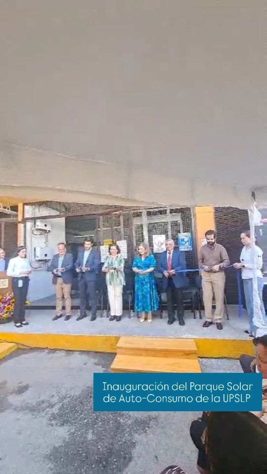 La UPSLP, en conjunto con el accionista proveedor ACCIONA, llevó a cabo la Ceremonia de Inauguración del “Parque Solar de Auto-Consumo”, siendo la primera de las 191 universidades que integran la Dirección General de Universidades Tecnológicas y Politécnicas, en contar con un parque solar.